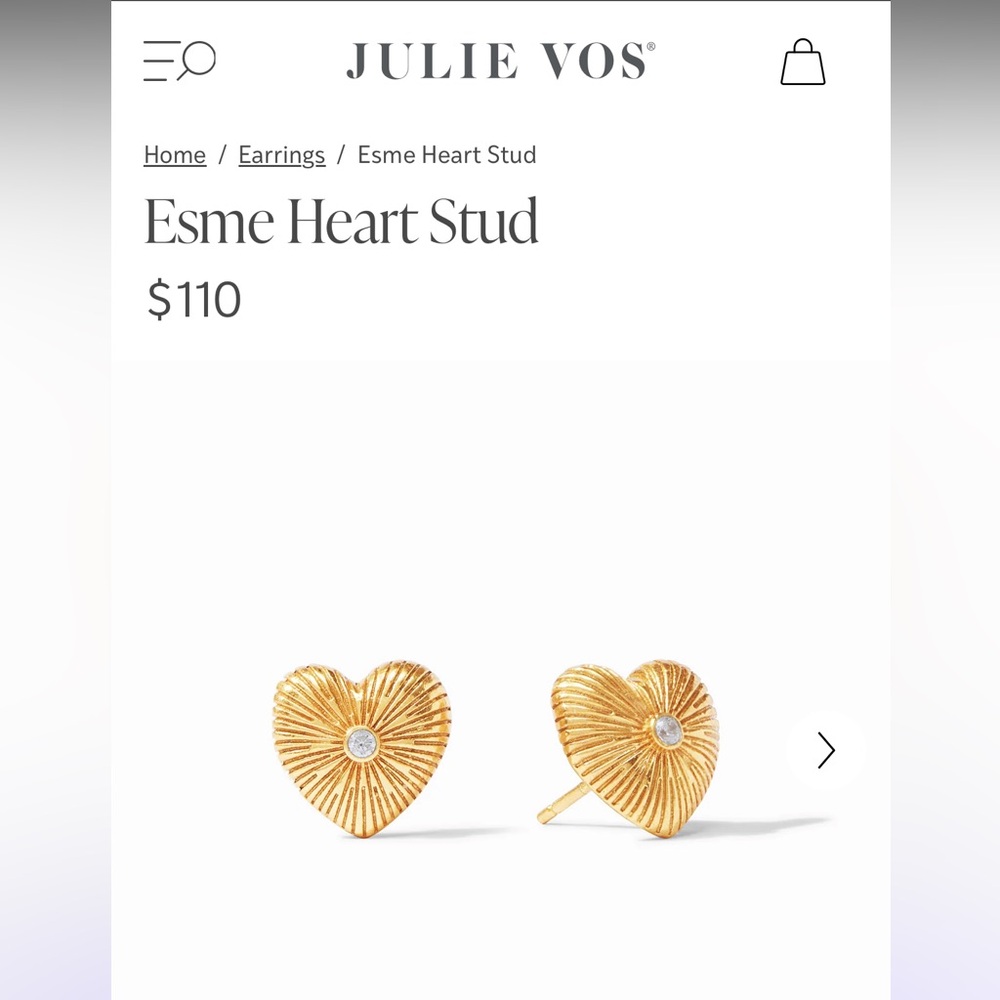 Julie Vos Esme Heart Stud